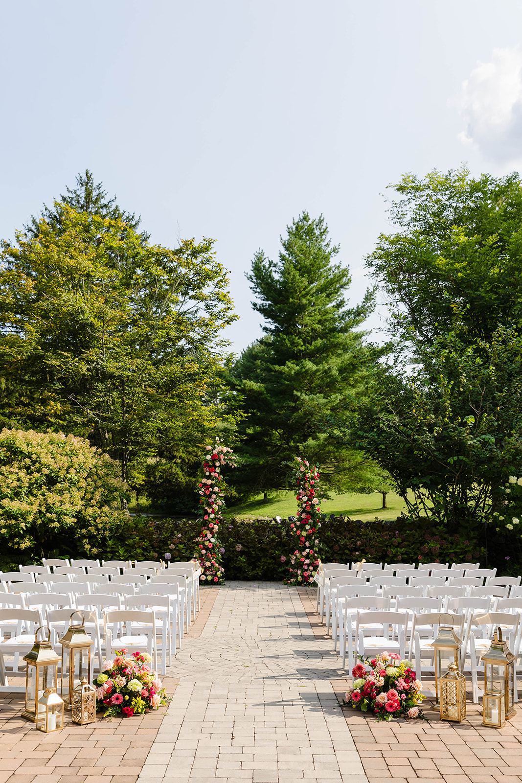 Wedding reception setup