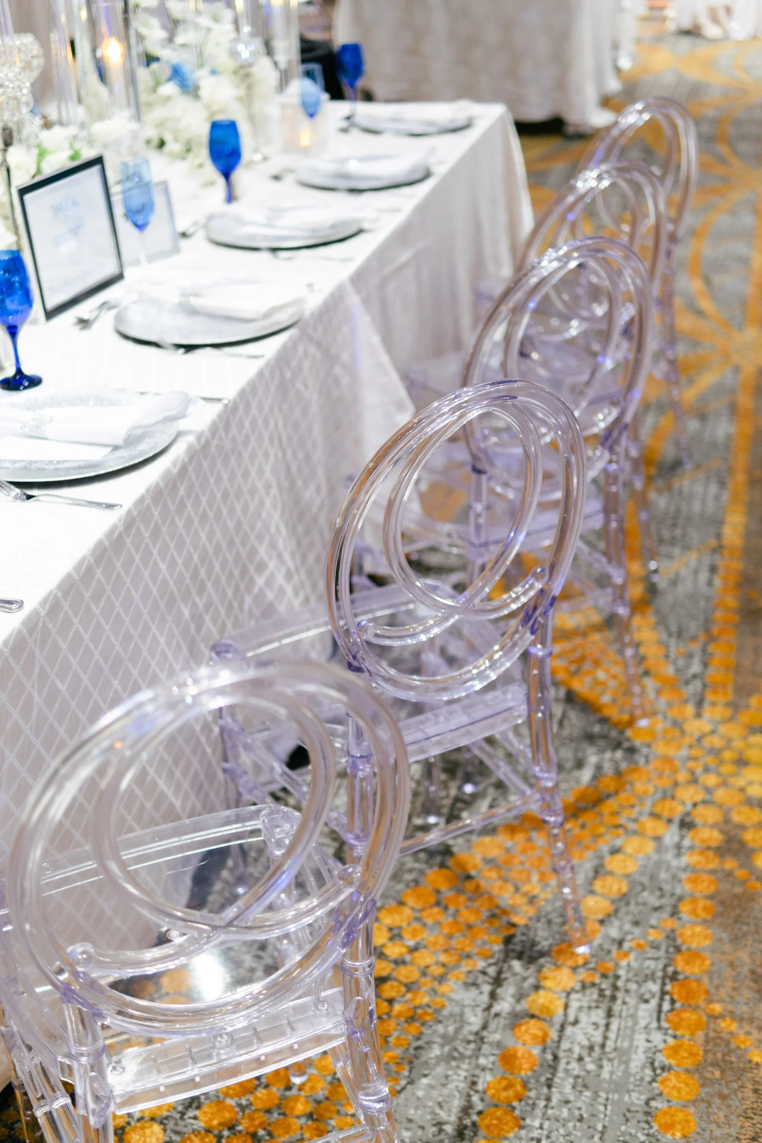 Corporate dining chair configuration