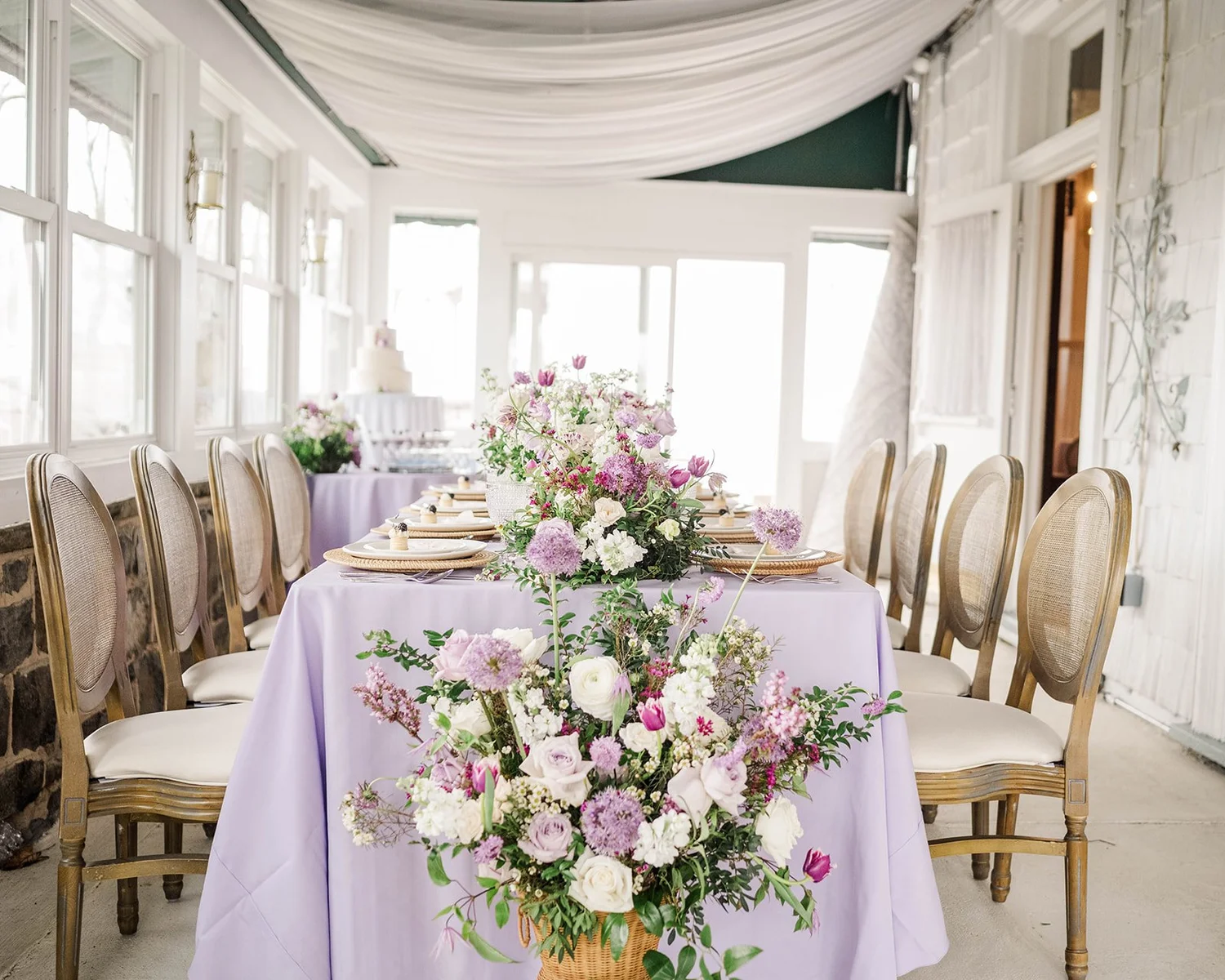Banquet tables for corporate event